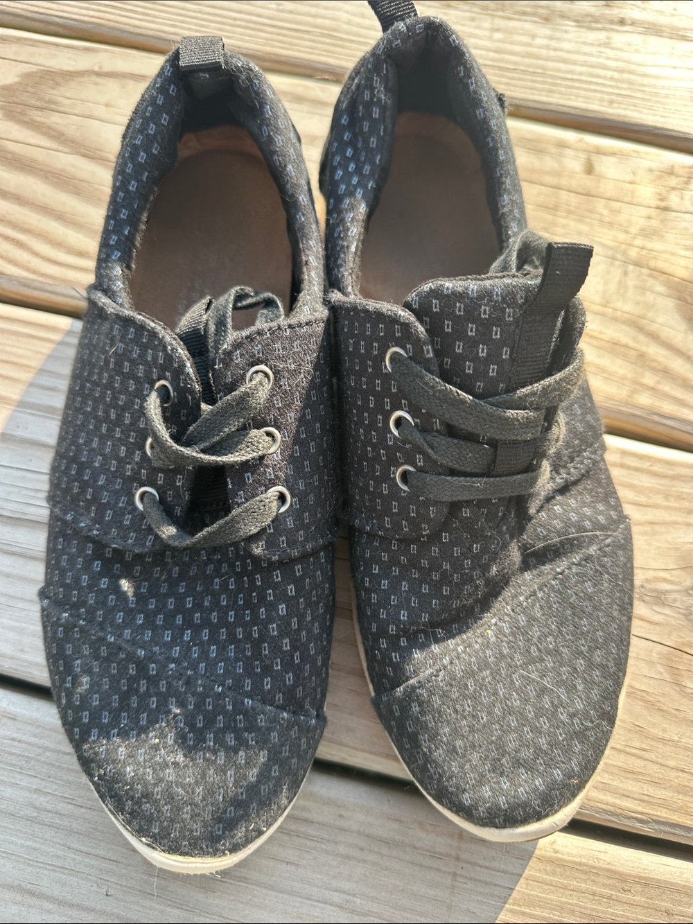 Women’s Casual Black Canvas Lace-Up Sneakers - Picture 2 of 4